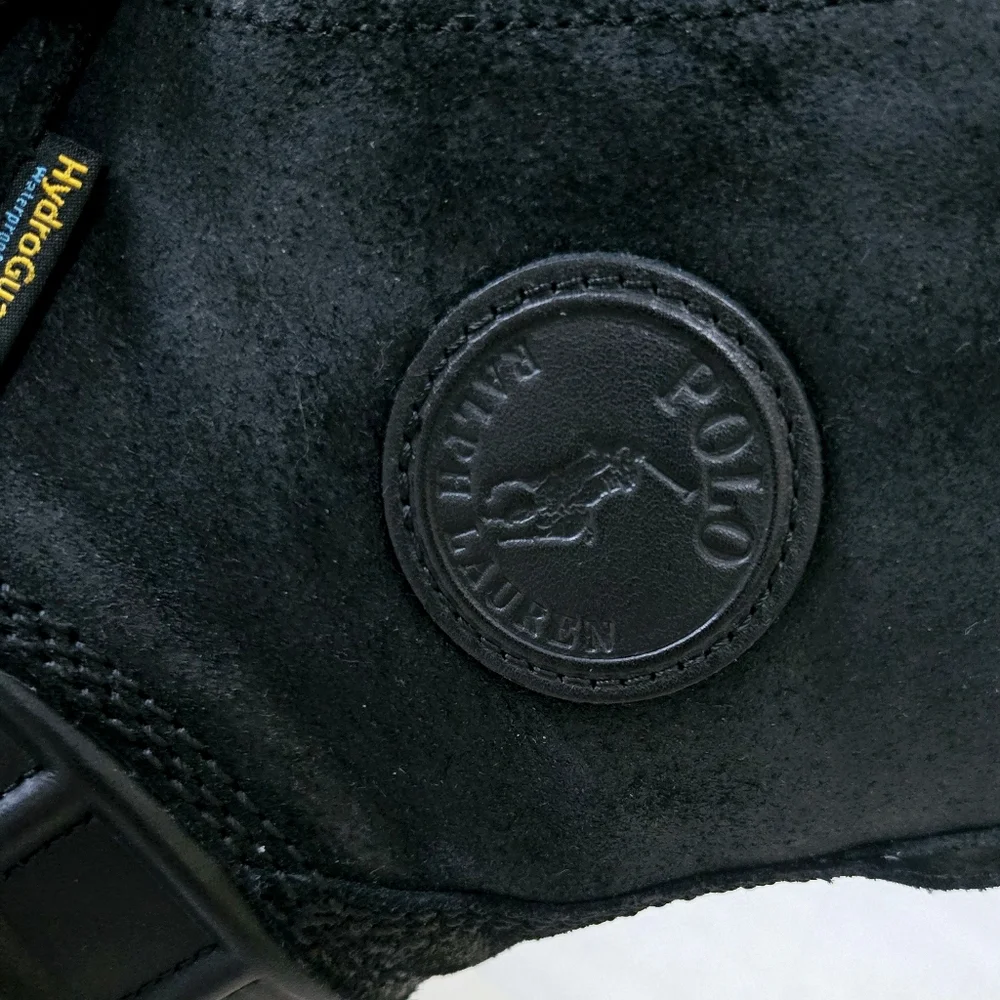 NWOB POLO RALPH LAUREN Men's   Black Waterproof Leather-Suede  Boots Size:11 - Picture 4 of 13